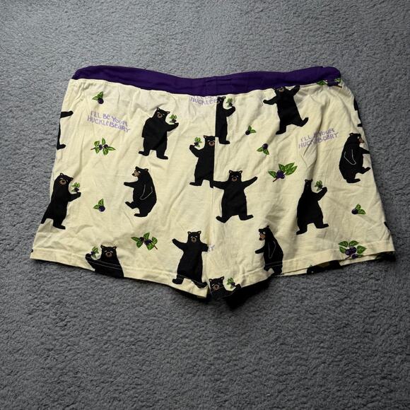 Wild and Cozy Sleep Shorts Women's XL Cream and Purple Huckleberry Pajama Bottom - Picture 7 of 10